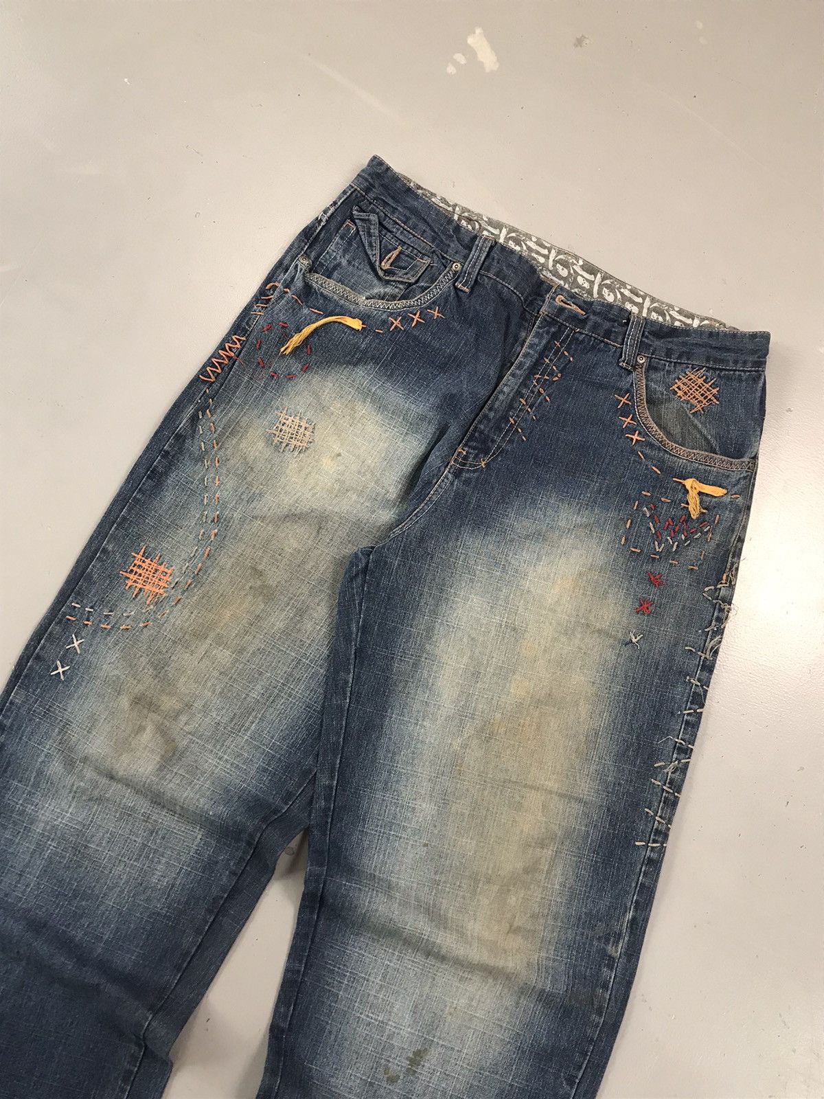Vintage Crazy Vintage stitching embroidered denim Size US 36 / EU 52 - 4 Thumbnail