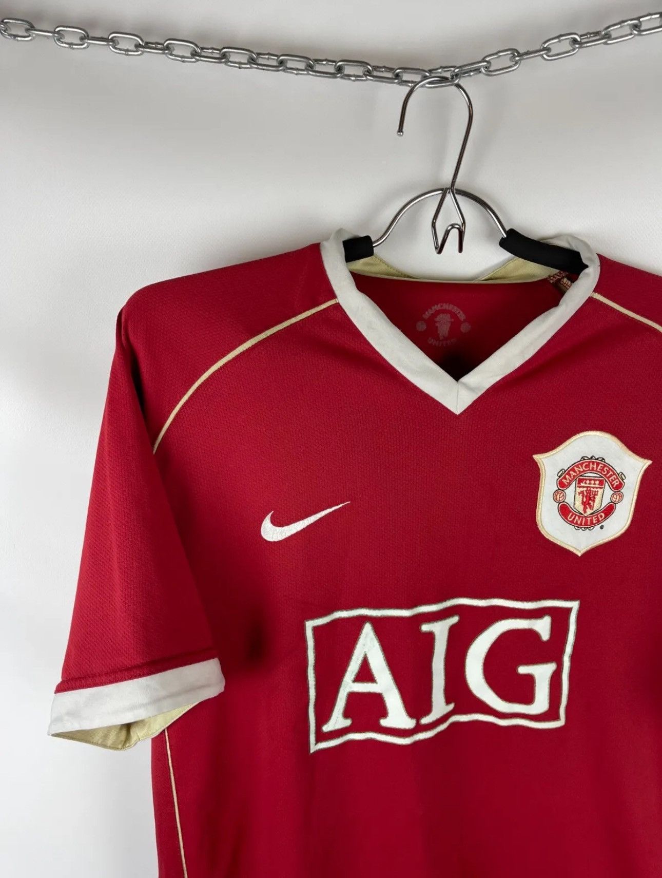 Nike Nike Manchester United 2006 2007 home soccer jersey football Size US L / EU 52-54 / 3 - 2 Thumbnail