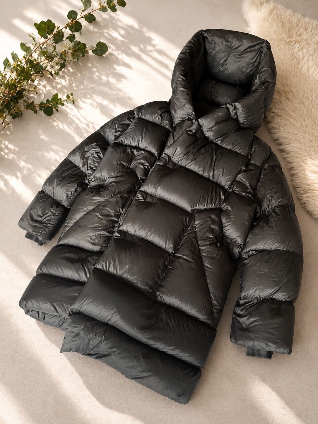 Rick Owens Rick Owens Black Glossy Oversized Puffer Jacket Size US M / EU 48-50 / 2 - 3 Thumbnail