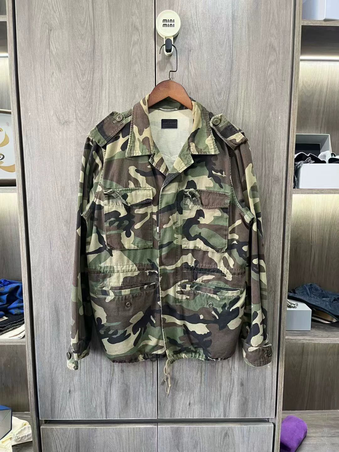 Saint Laurent Paris Saint Laurent SLP camouflage multi-pocket workwear jacket Size US S / EU 44-46 / 1 - 1 Thumbnail