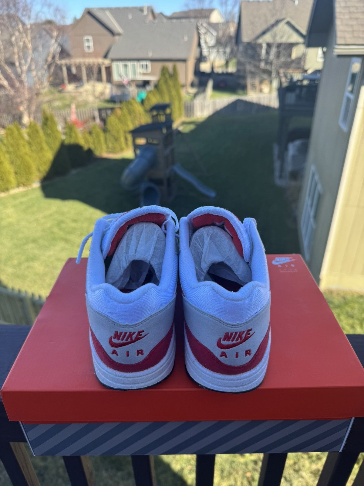 Nike Nike Air Max 1 OG Anniversary ‘Red’ 2017 Re-Release Size US 9.5 / EU 42-43 - 3 Thumbnail