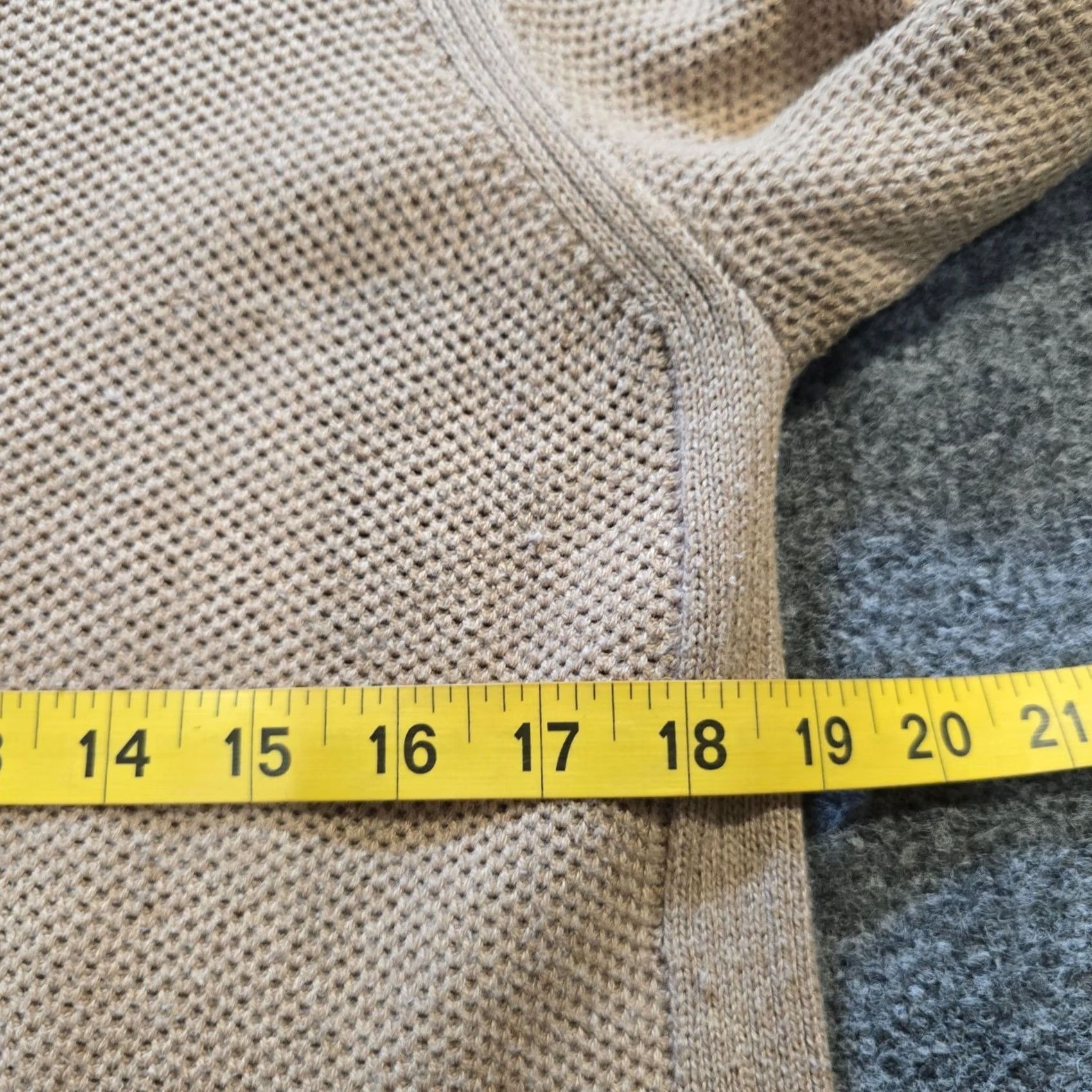 J. Jill J. Jill Cardigan Sweater Womens Size M Tan Long Sleeve Pockets Capsule Cardigan Classic Knit V-Neck Cotton Polyester Size M / US 6-8 / IT 42-44 - 5 Thumbnail