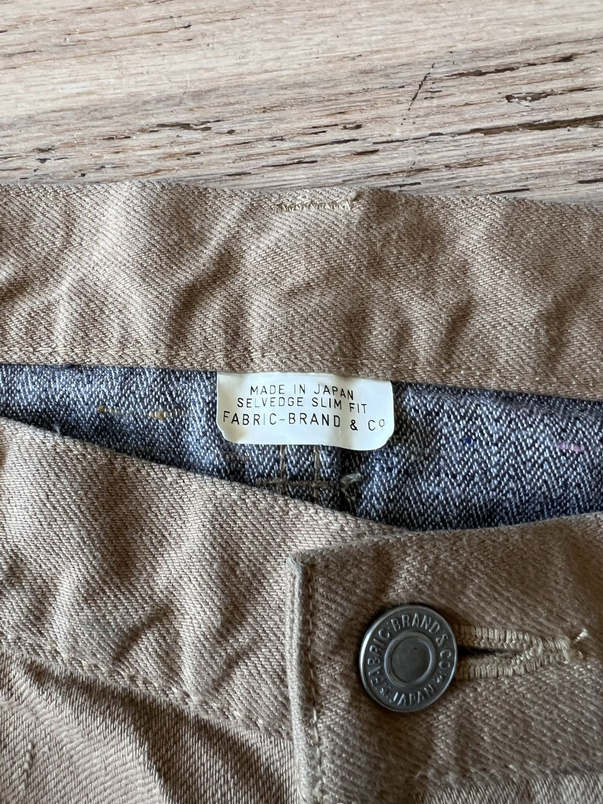 Fabric Brand & Co. × Japanese Brand × Vintage Vintage Fabric Brand & Co Selvidge Slim Fit Panta Japan Size US 38 / EU 54 - 4 Thumbnail