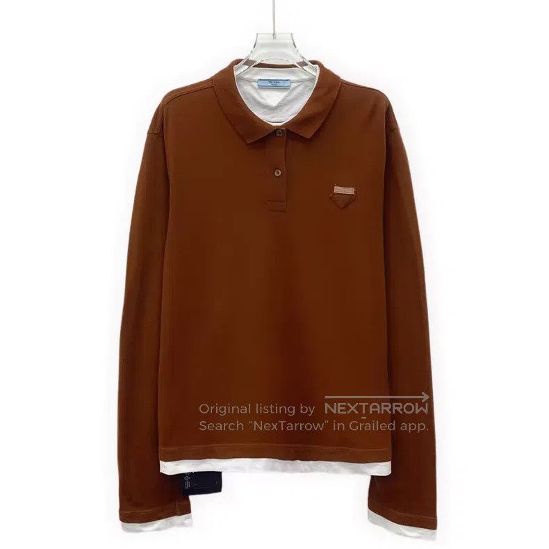 Prada Prada 24 dark brown triangle cotton lapel single-breasted Size US XS / EU 42 / 0 - 1 Thumbnail