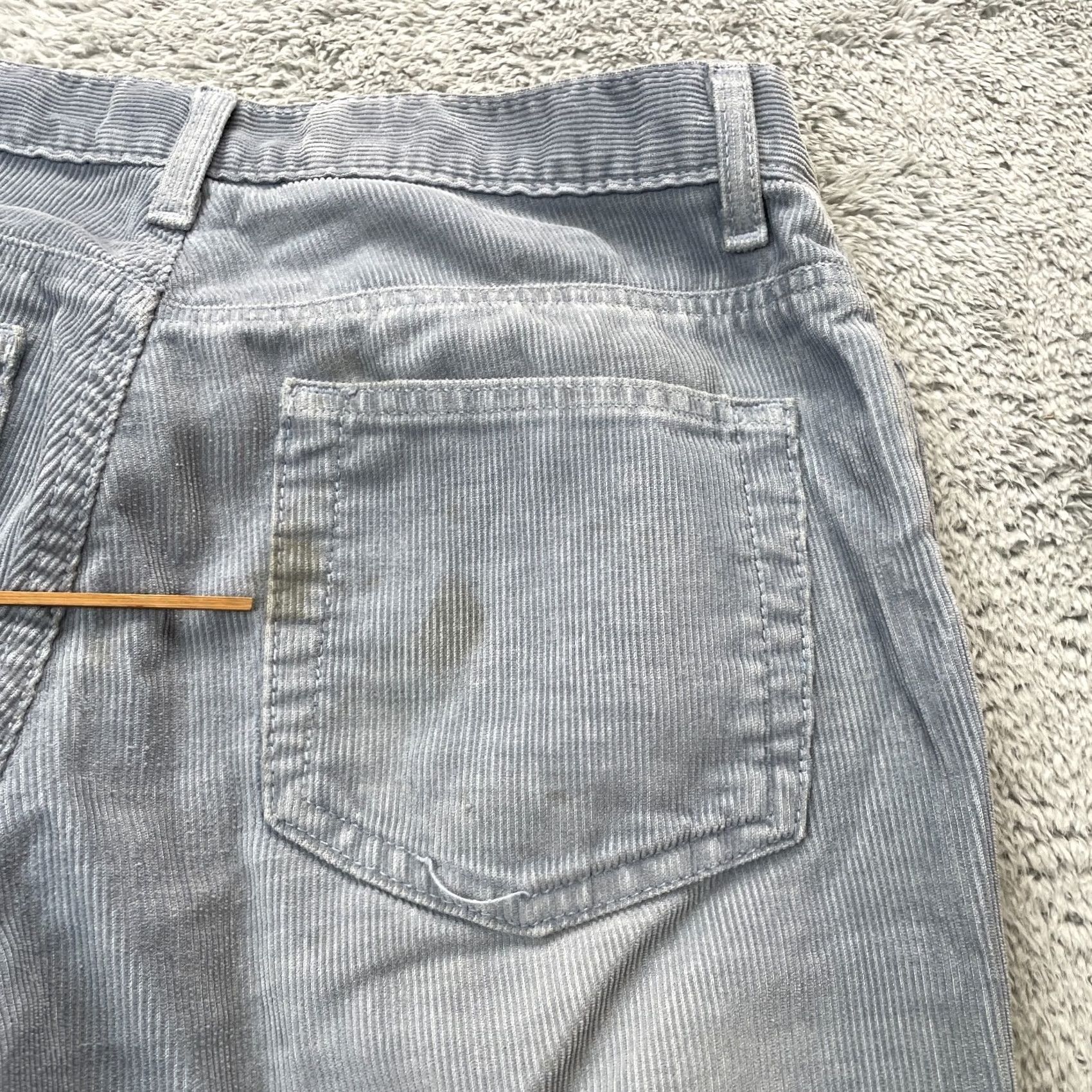 Gap Gap Blue Corduroy Low Rise Flared Leg Pants Womens Small 28 Inseam 31 Ankle Regular Fit Logo Pocket Button Zipper Size 28" / US 6 / IT 42 - 7 Thumbnail