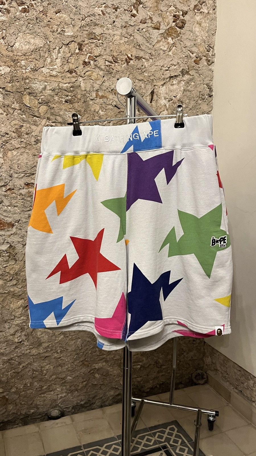 Bape Sta Pattern Wide Fit Sweat Shorts Size US 32 / EU 48 - 1 Thumbnail