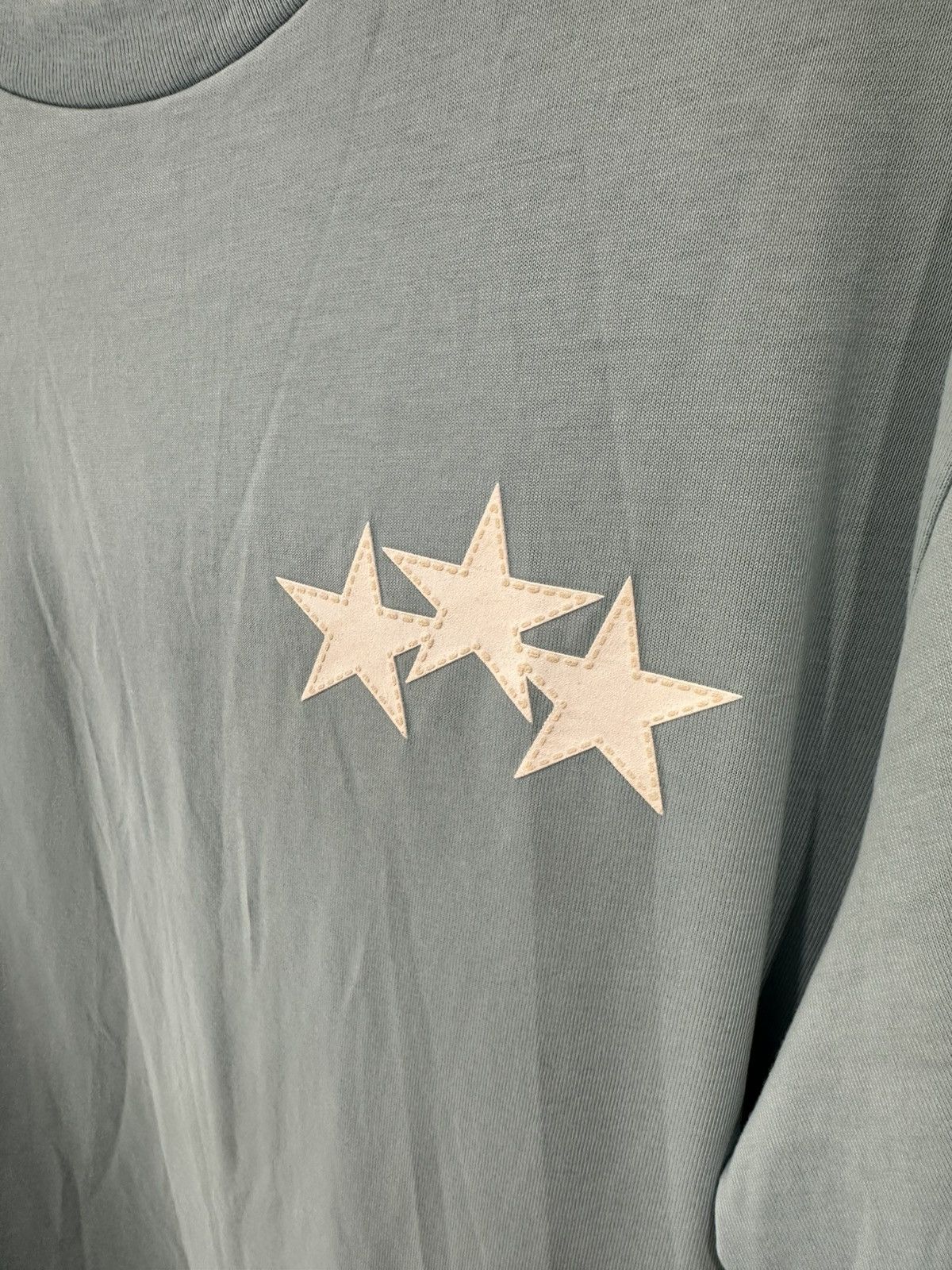 Amiri Amiri 3 Star Appliqué Tee Large Blue Size US L / EU 52-54 / 3 - 4 Thumbnail