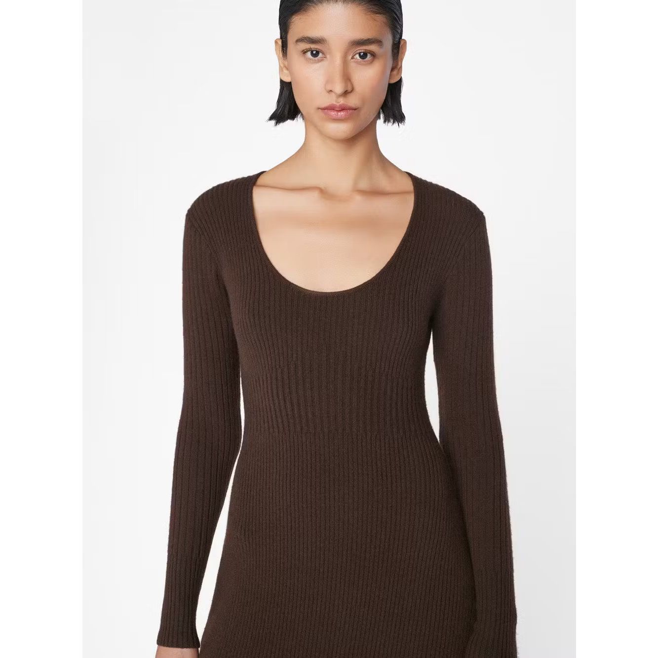Frame Frame Ribbed Cashmere U-Neck Dress NWT medium Size M / US 6-8 / IT 42-44 - 4 Thumbnail
