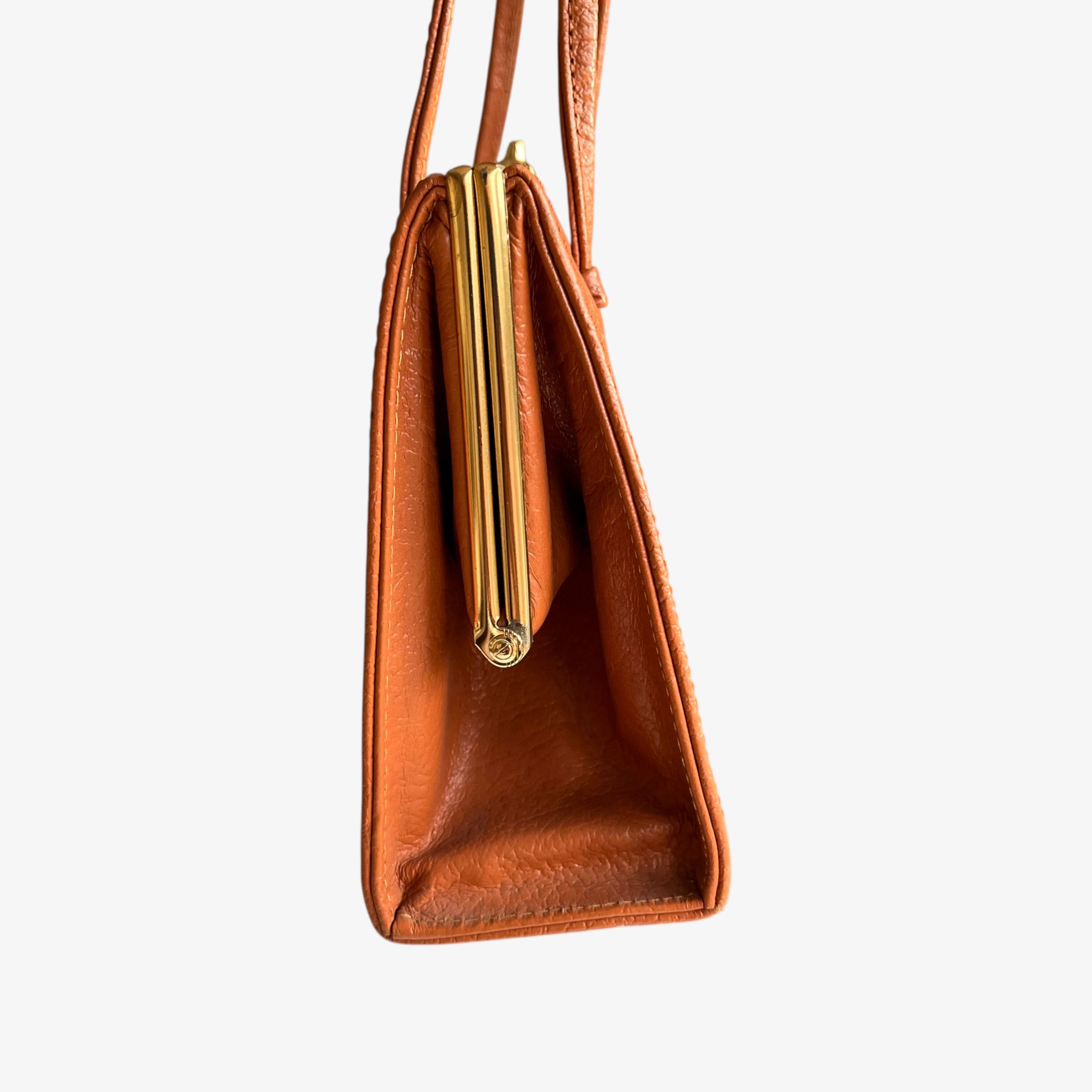 Other Vintage 1950s Freedex Small Orange Leather Frame Bag Size ONE SIZE - 6 Thumbnail