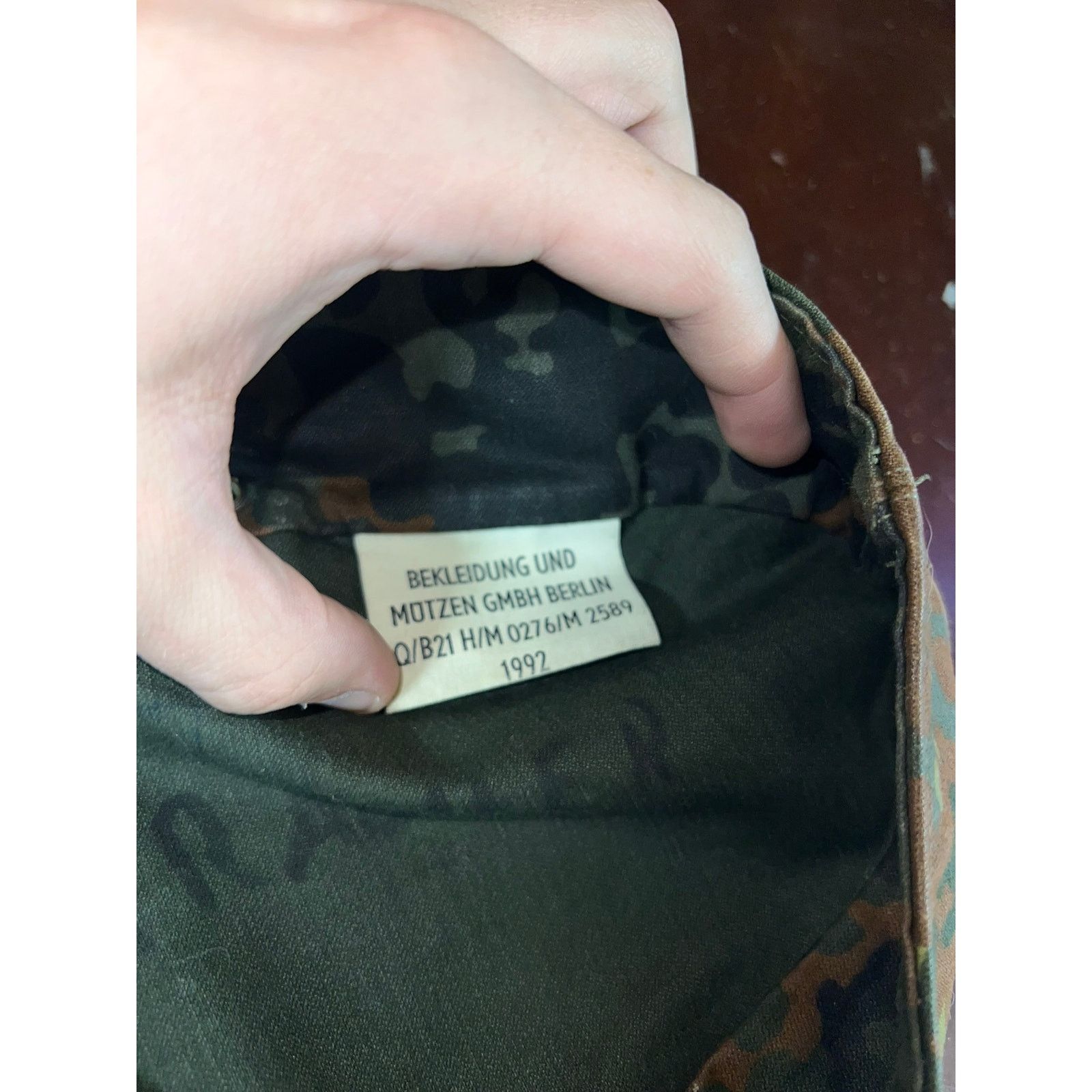 Vintage Vintage German Army Camo Hat Military Cap Berlin 1992 VTG OS Size ONE SIZE - 7 Thumbnail