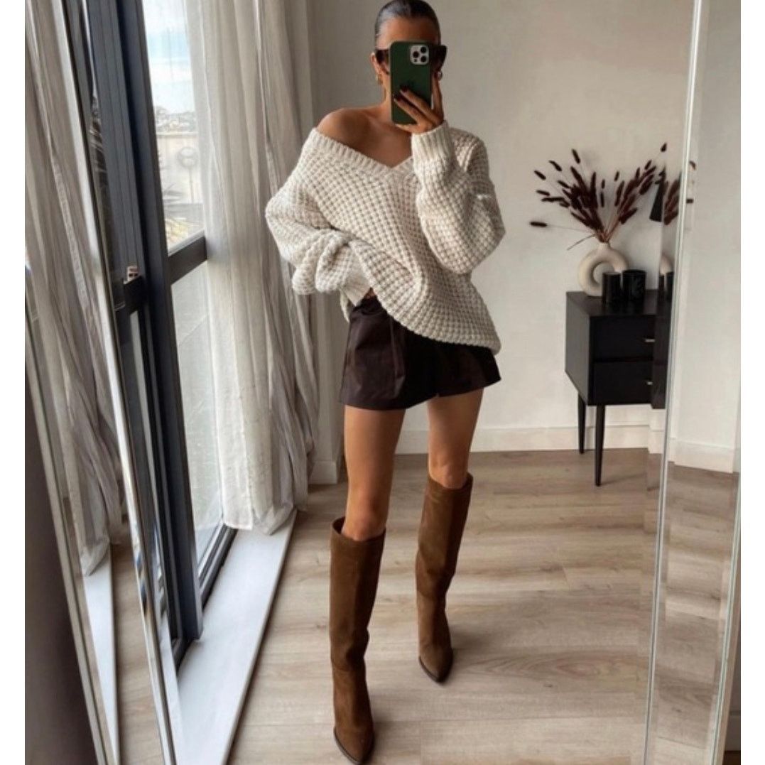 Zara Zara blogger favorite faux Leather shorts Size 42" / US 20 - 7 Thumbnail