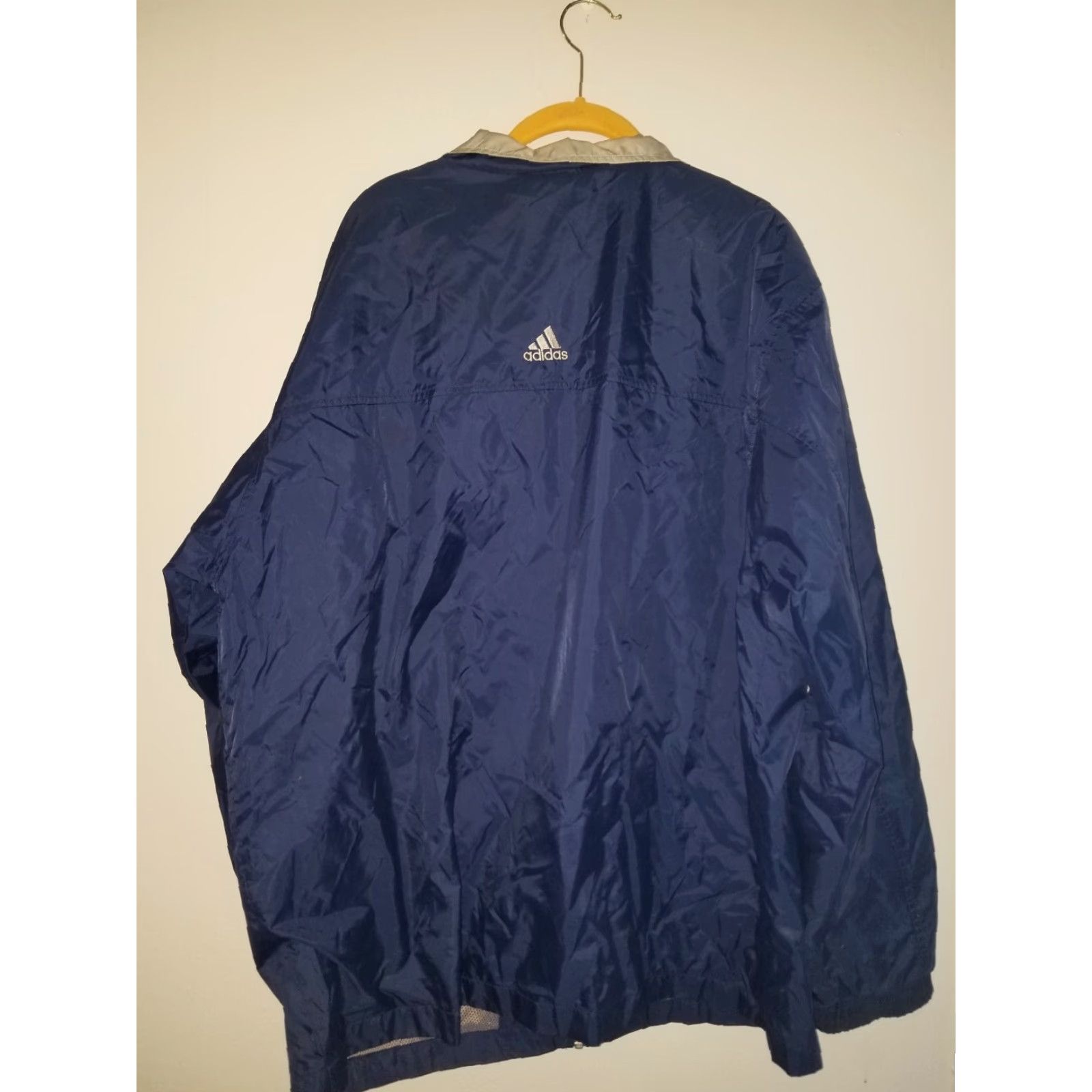 Adidas Vintage Adidas Full Zip Windbreaker Mens XL Grey Blue 90s Jacket Size US XL / EU 56 / 4 - 5 Thumbnail