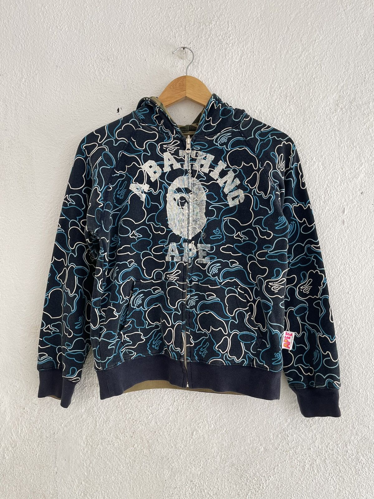 Bape Apee Neon Camo Reversible Hoodie Size S / US 4 / IT 40 - 1 Thumbnail