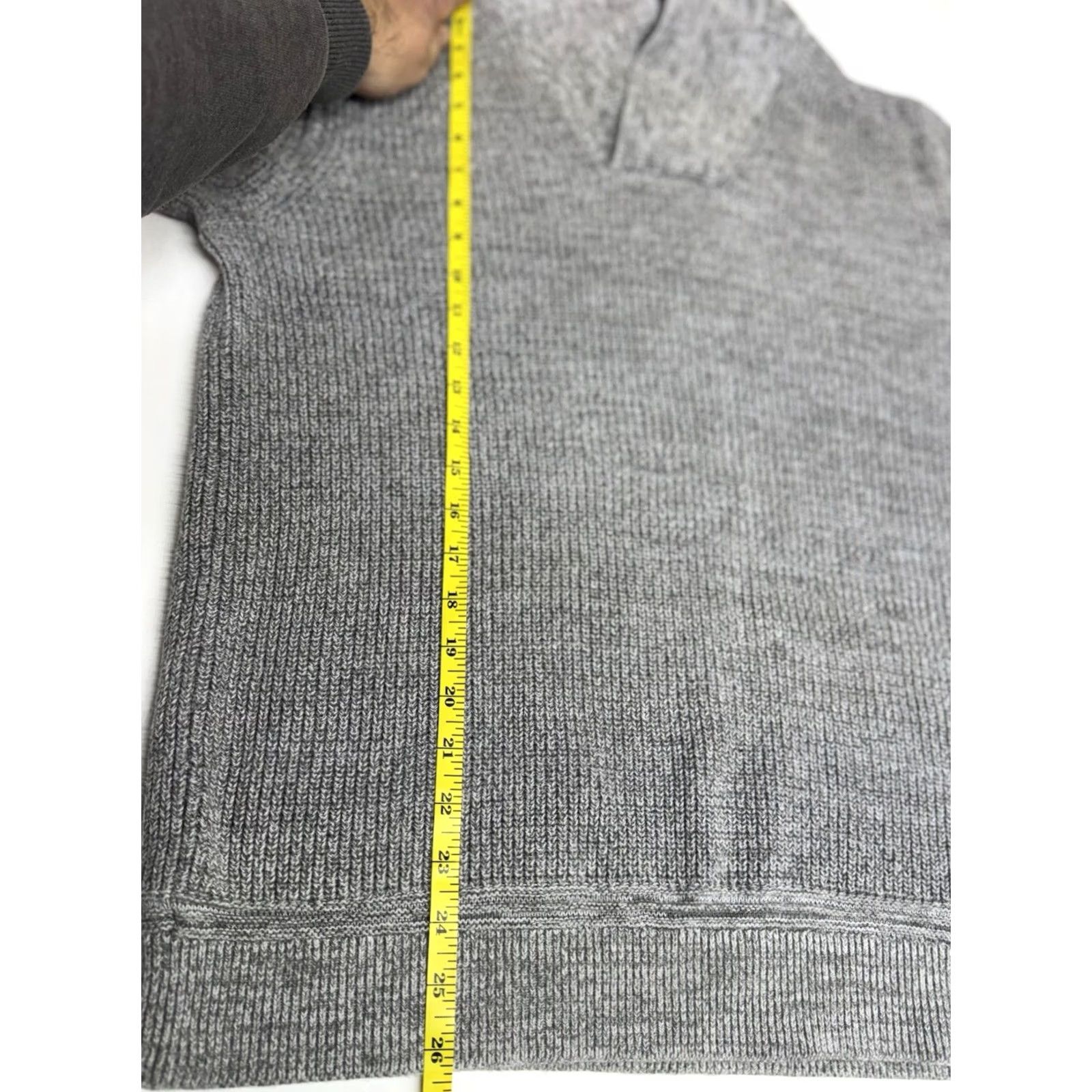 Gap Gap Sweater Gray Shawl Collar Pullover Knit Cotton Mens Medium Long Sleeve Pullover Pockets Classic Regular VINTAGE? Size US M / EU 48-50 / 2 - 5 Thumbnail
