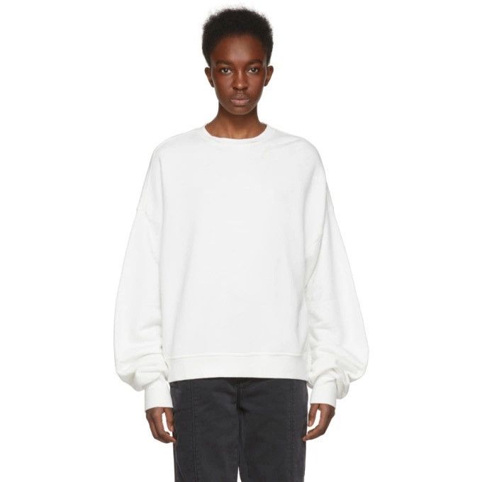 Pleated Sleeve Sweatshirt. Small