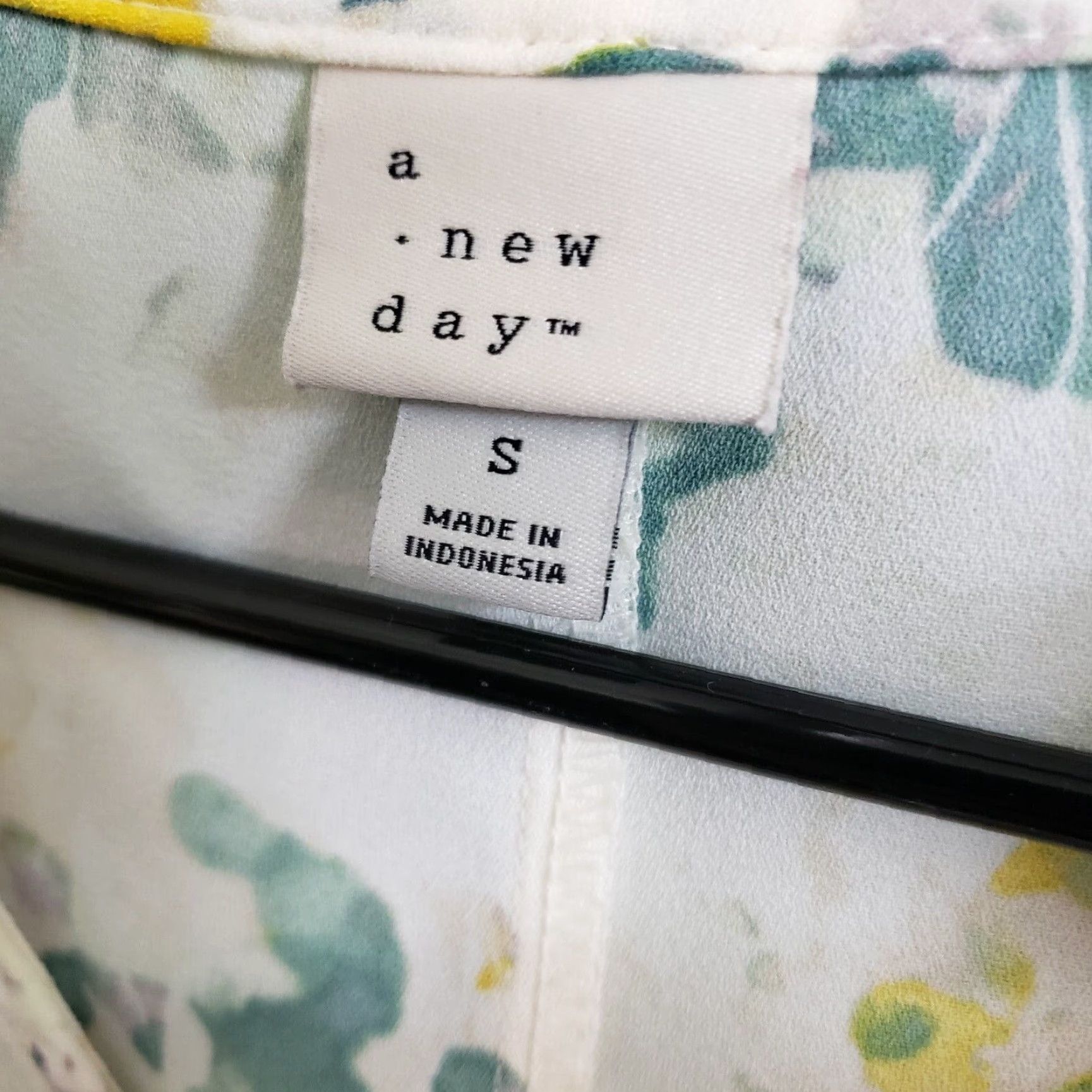 Vintage A New Day Womens Dress Sz Small Yellow Green Floral V-Neck Drop Waist Size S / US 4 / IT 40 - 6 Thumbnail