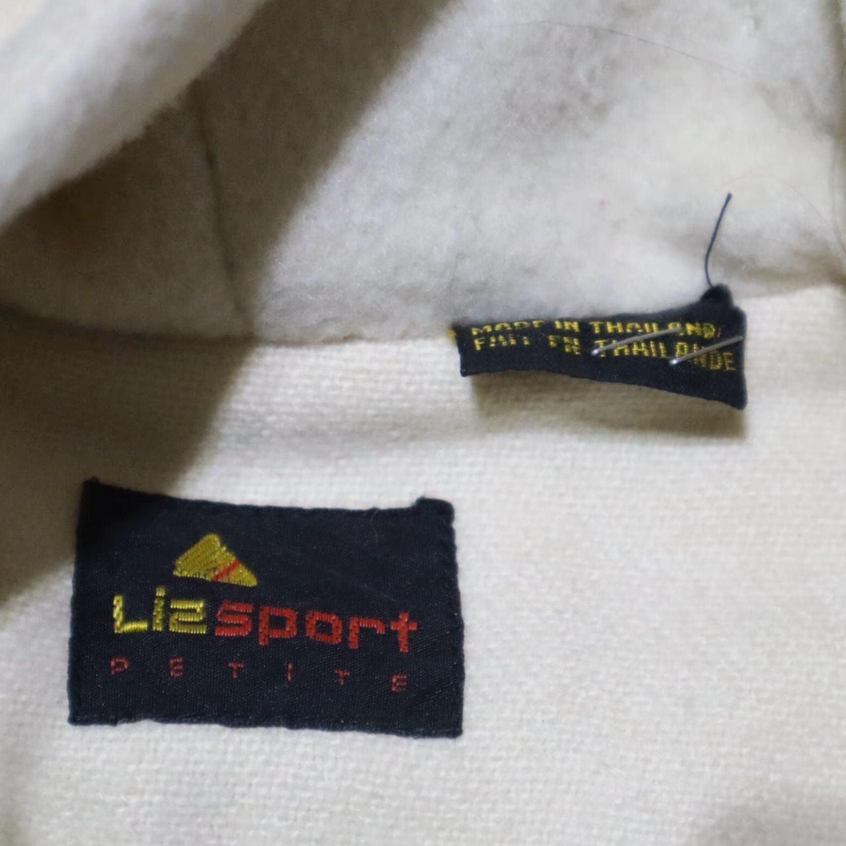 Vintage Lizsport Jacket Women's Petite Medium Ma 70% Wool Beige Pockets Utility Coat 90s City Teachers Mens Womens Size M / US 6-8 / IT 42-44 - 3 Thumbnail