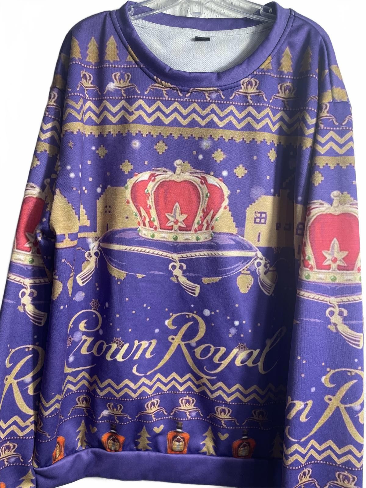 Other Crown Royal Sweat Shirt Women's Size Large Purple Gold Emo Size ONE SIZE - 7 Thumbnail