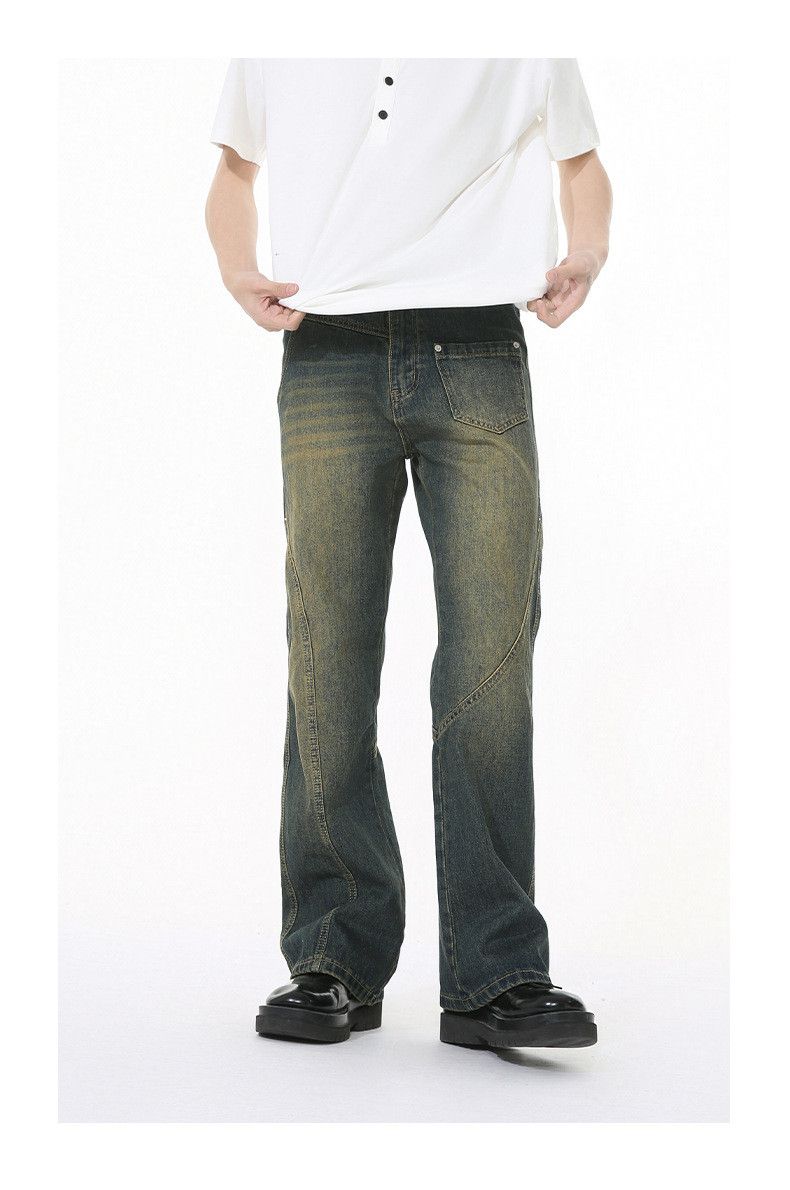 Japanese Brand × Jean Vintage patchwork distressed cleanfit flared jeans Size US 32 / EU 48 - 3 Thumbnail