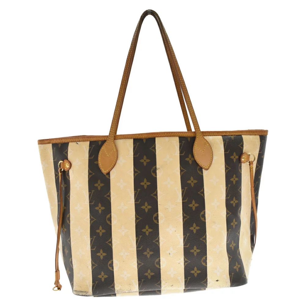 image of Louis Vuitton Monogram Rayule Neverfull XL Leather White Brown, Women's