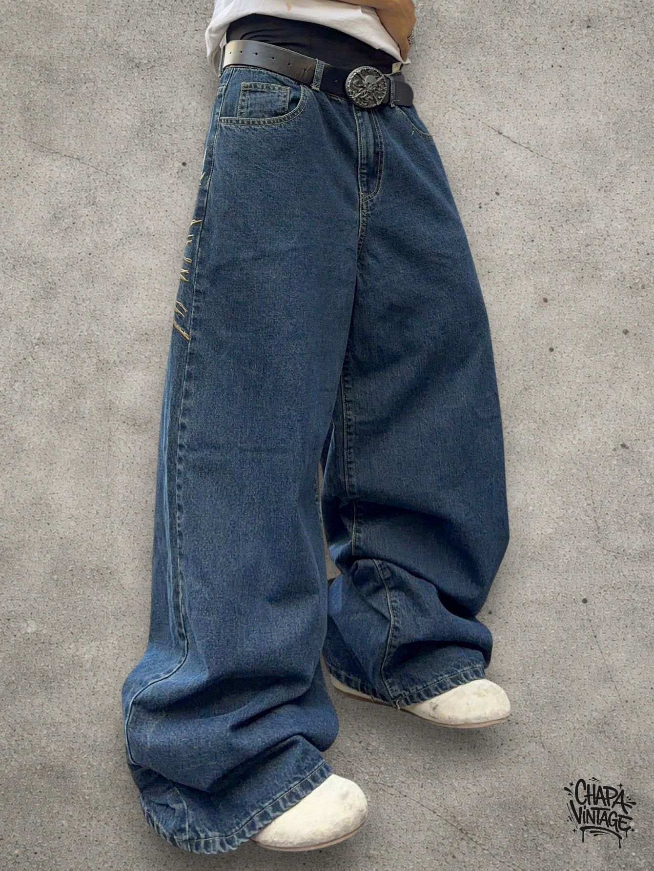 Vintage Baggy spider jeans Size US 32 / EU 48 - 2 Thumbnail