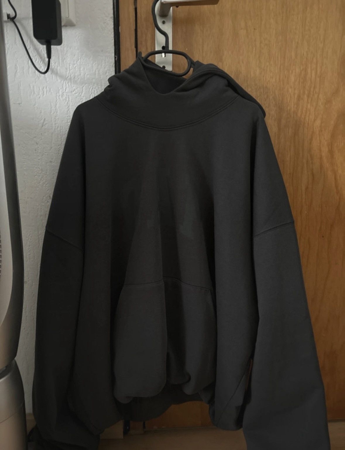 Image of Oversized Yeezy Gap Hoodie Designed By Balenciaga in Black, Men's (Size Large)