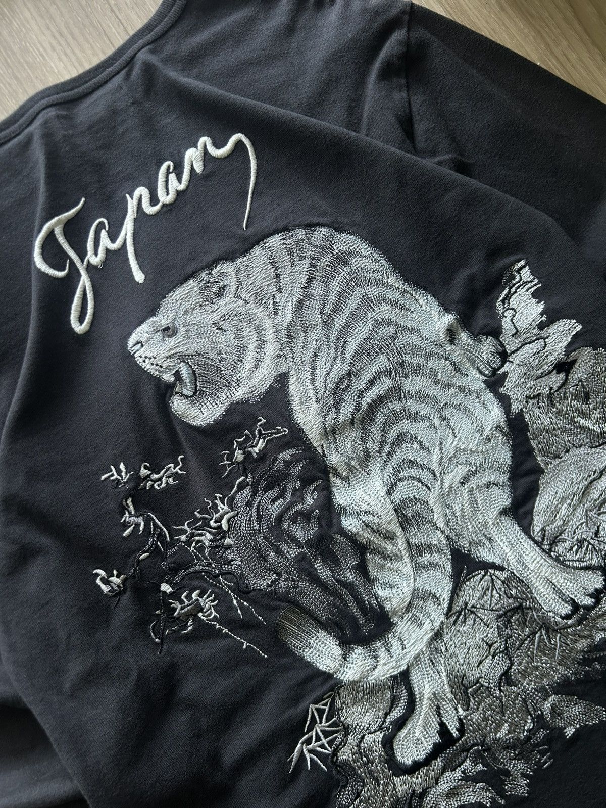 Japanese Brand 💥Sukajan Japan IOLANI Tiger Embroidered Long Sleeve Size US M / EU 48-50 / 2 - 3 Thumbnail