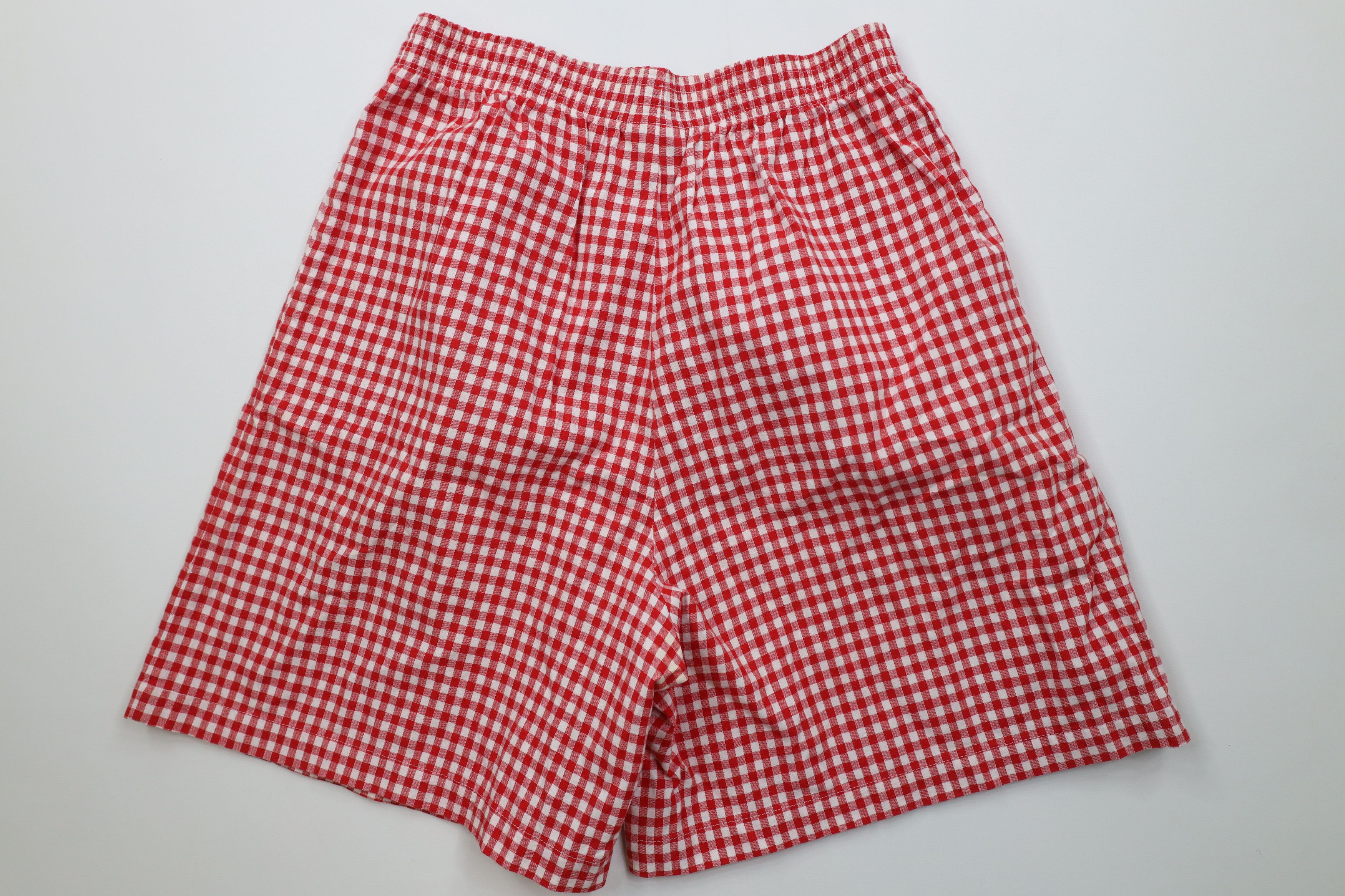 Vintage Vintage 90s Streetwear Country Western Shorts Gingham Red Size 28" / US 6 / IT 42 - 8 Thumbnail