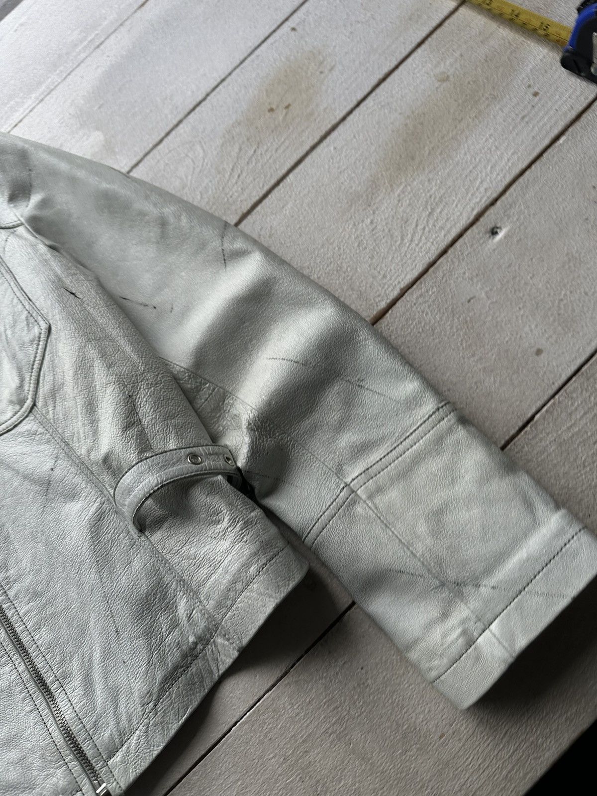 Other 🚨Y2K RICK OWENS TYPE DIRTY SLIM FIT ZIP LEATHER JACKET Size M / US 6-8 / IT 42-44 - 6 Thumbnail