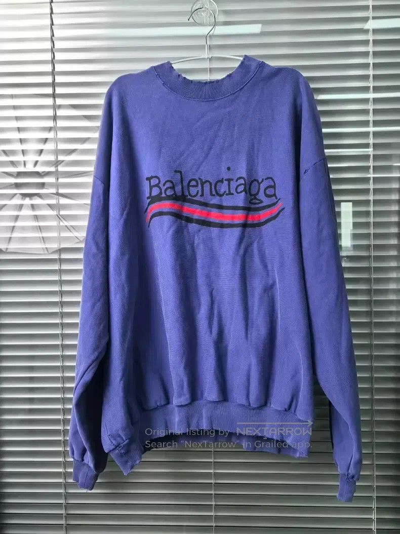 Balenciaga Balenciaga Graffiti Coca-Cola渗透logo distressed denim sweat Size US M / EU 48-50 / 2 - 2 Thumbnail