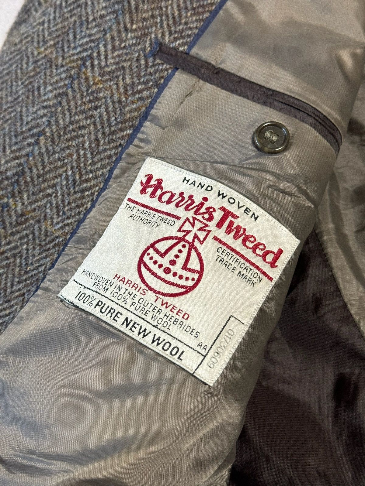 Harris Tweed × Vintage Vintage Harris Tweed Blazer Wool Mens 42R Size 90s Size 42R - 7 Thumbnail