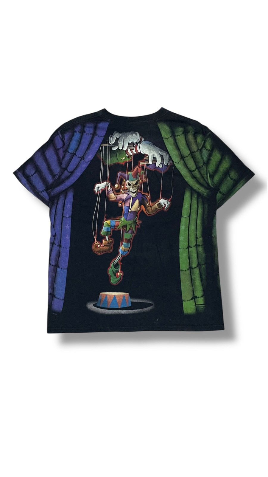 Other Vintage Y2k Liquid Blue Evil Clown Skeleton T-Shirt Size US L / EU 52-54 / 3 - 2 Thumbnail
