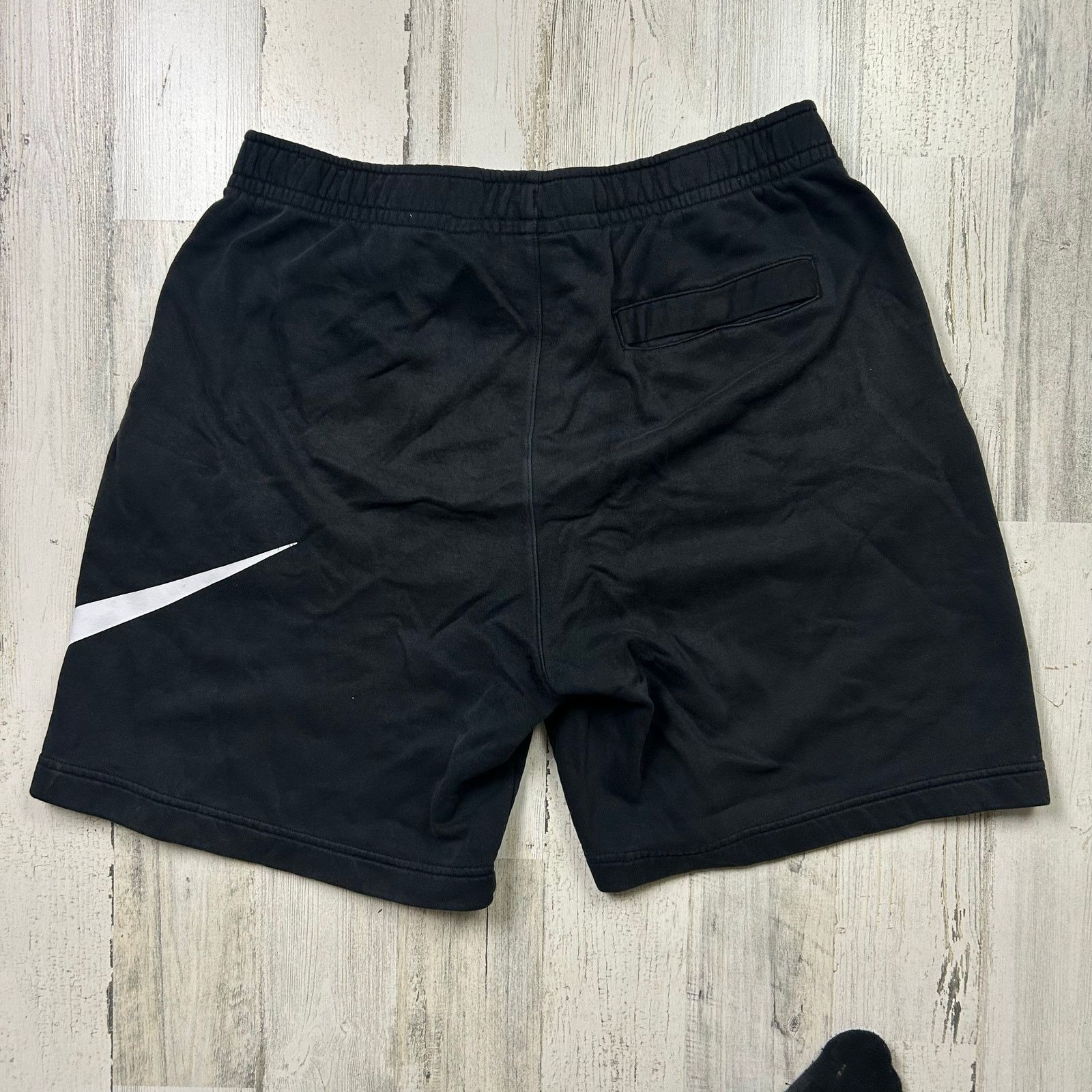 Nike Nike Sweat Shorts Black Men's Large White Swoosh Size US 36 / EU 52 - 4 Thumbnail