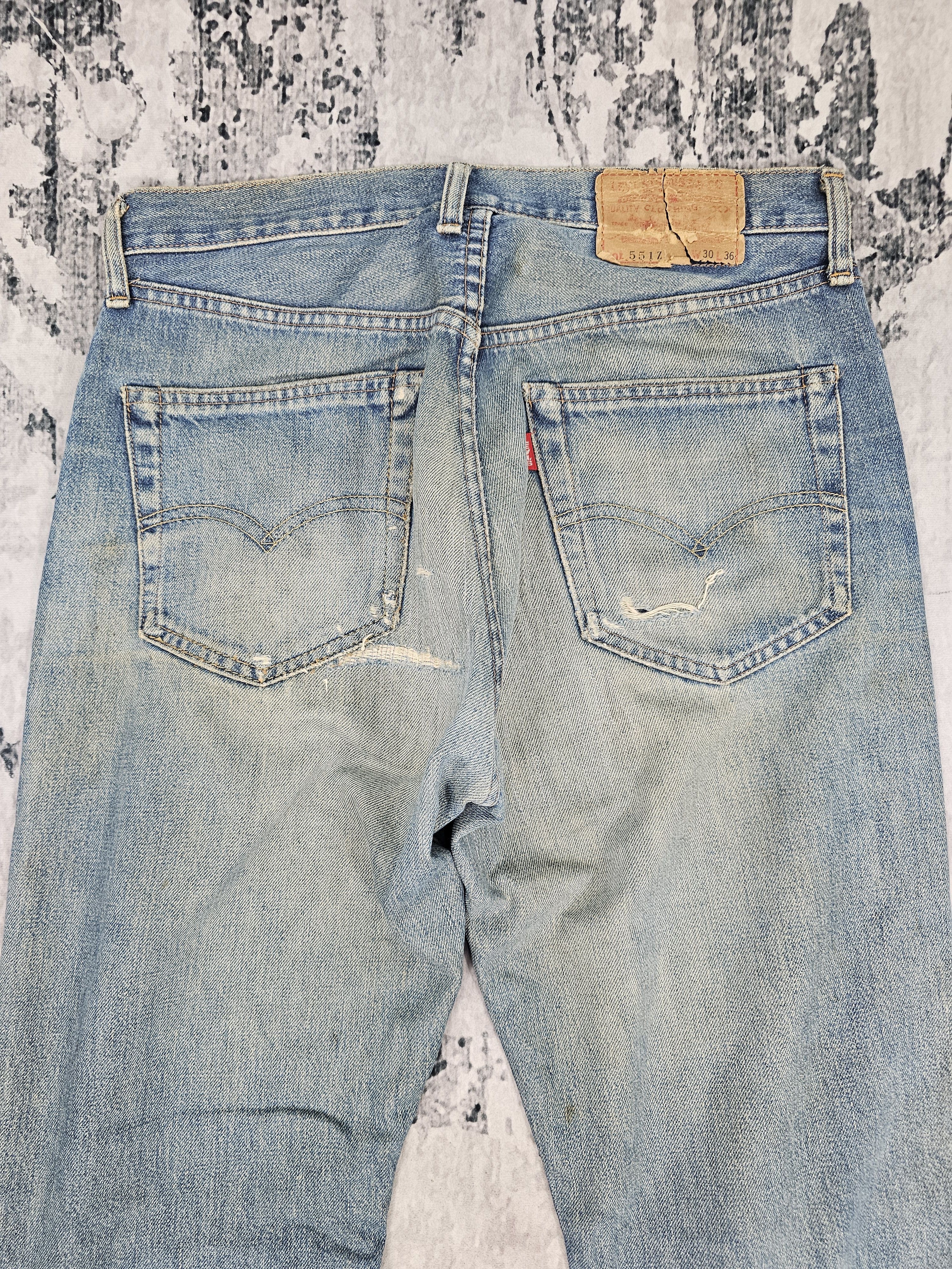 Levi's Vtg LEVIS 551 Z Ripped Selvedge Redline Big E Jeans L0452 Size US 30 / EU 46 - 13 Thumbnail