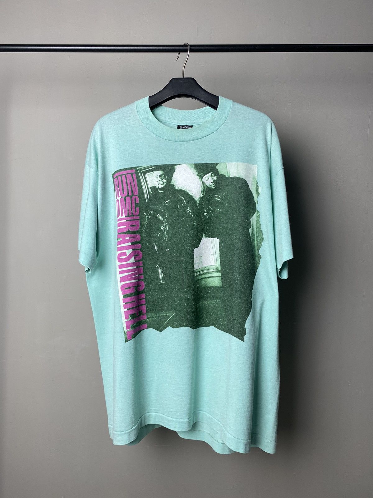 Band Tees × Rap Tees × Vintage RARE 80s Run Dmc Raising Hell Promo Tshirt Size US XL / EU 56 / 4 - 1 Thumbnail