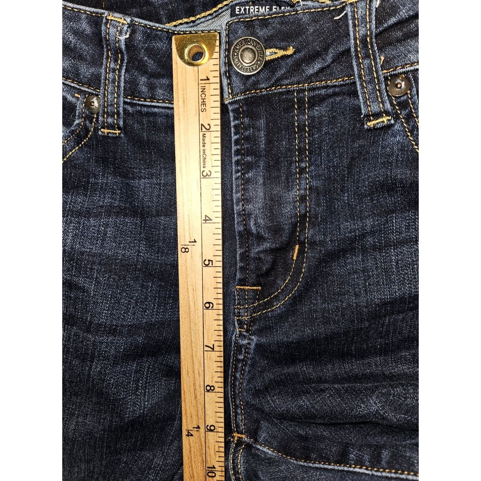 American Eagle Outfitters American Eagle Outfitters Jeans Men's 30x34 Skinny Blue Distressed Slim Low Rise Stretch Pockets Logo Button Zipper Denim N/A Size US 30 / EU 46 - 6 Thumbnail