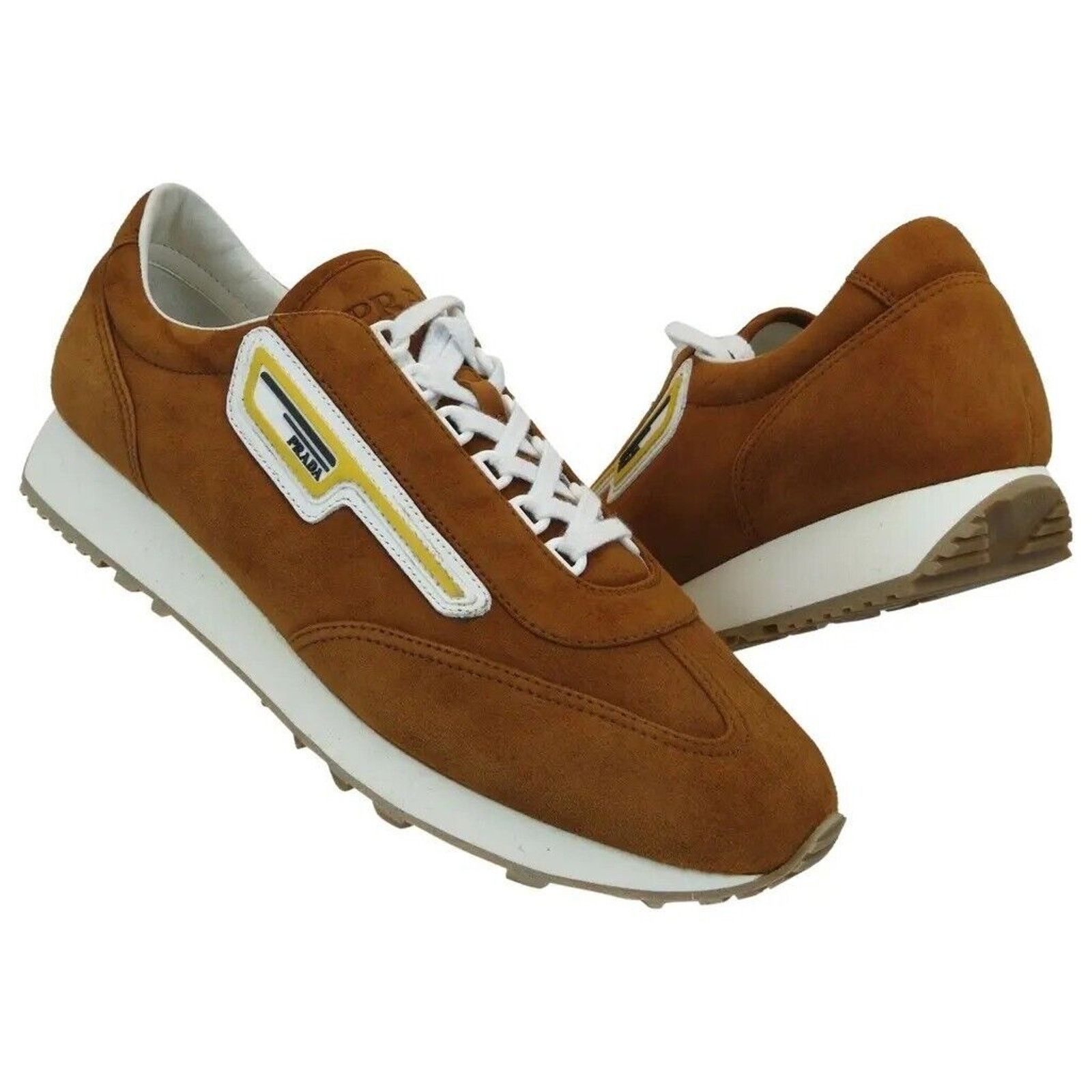 Prada PRADA 2EG286 BROWN SUEDE LOGO LOW LACE UP SNEAKERS 8 / US 9 Size US 9 / EU 42 - 2 Thumbnail