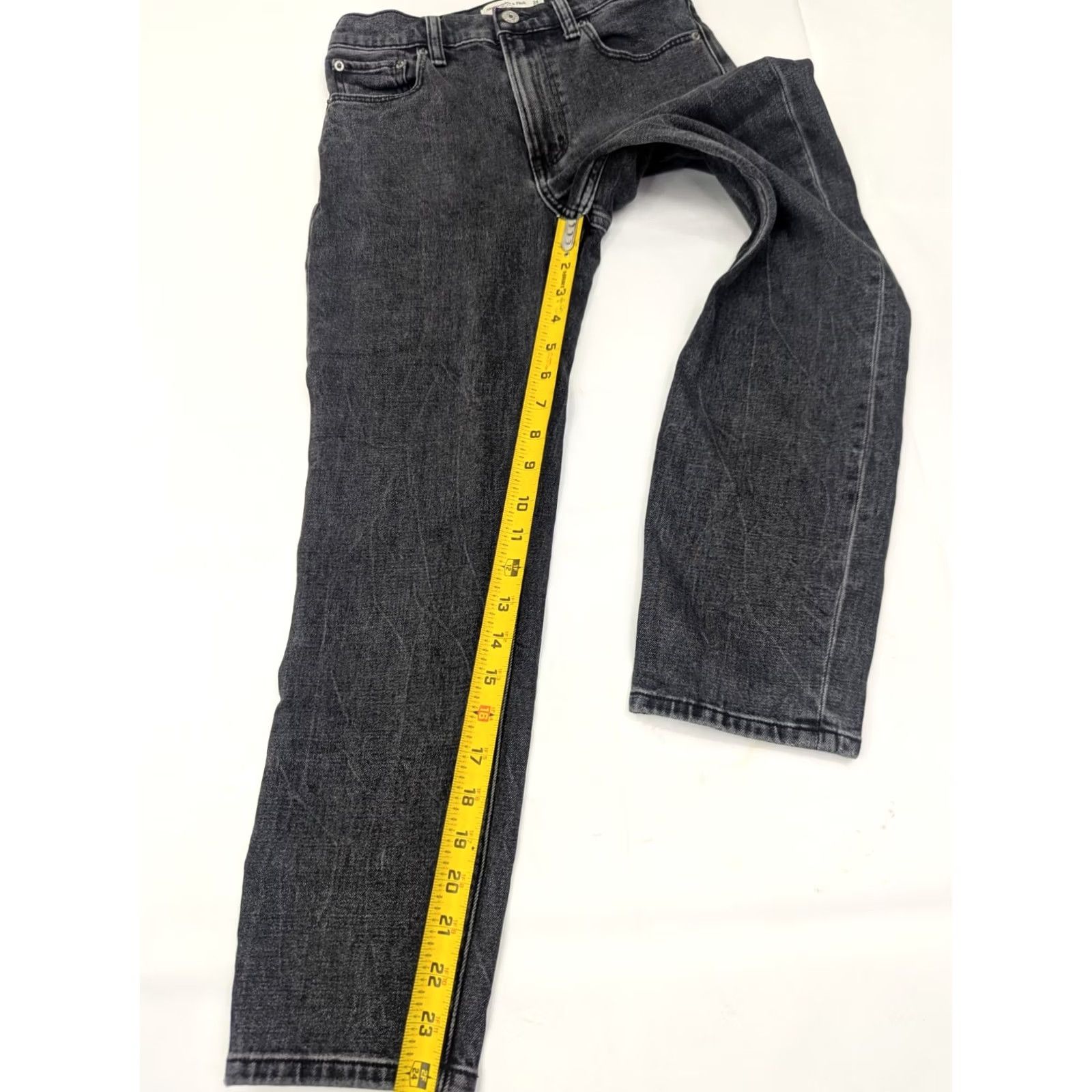 Abercrombie & Fitch Abercrombie & Fitch Jeans The Mom High Rise 00 24x24 Black Denim 5-Pocket Stretch Regular Women Size 24" / US 00 / IT 34 - 3 Thumbnail
