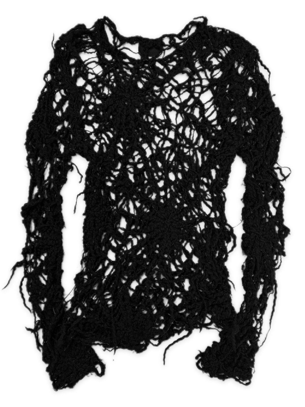 Number (N)ine SS05 Number (N)ine ‘Nightcrawler’ Spiderweb Black Wool Knit Sweater Size US M / EU 48-50 / 2 - 4 Thumbnail