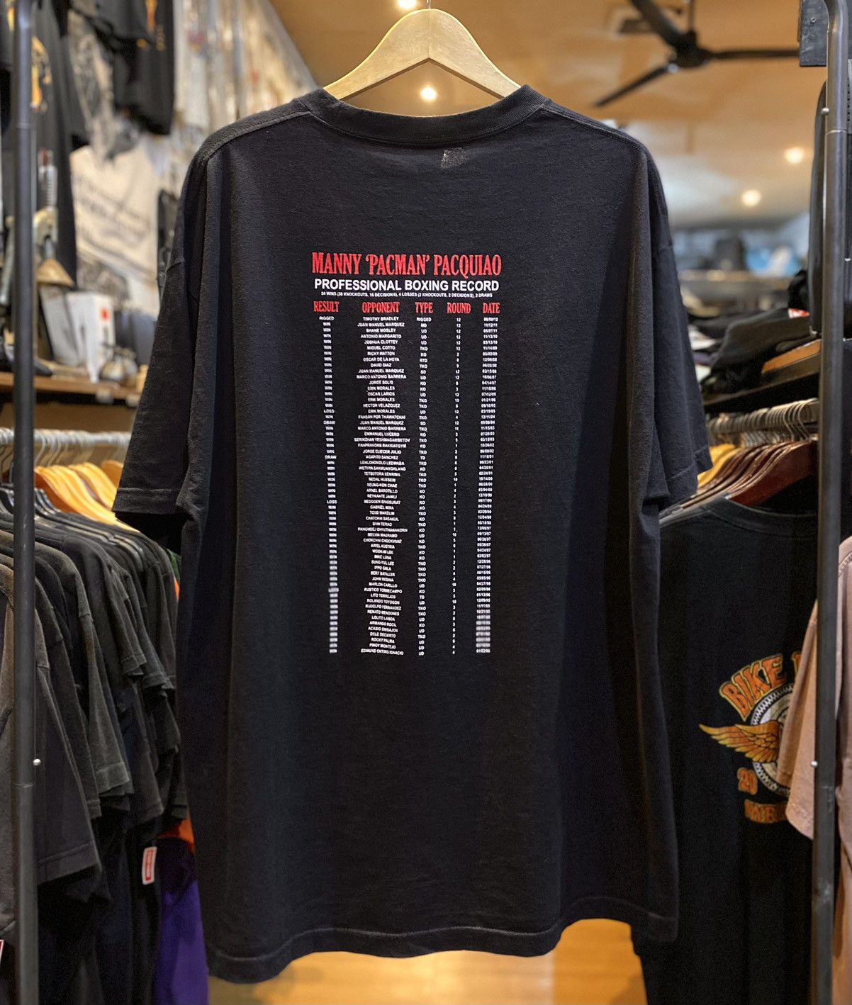 Alstyle Tshirt Manny Pacman Pacquiao Legend Boxing Record Story tee Size US XL / EU 56 / 4 - 5 Thumbnail