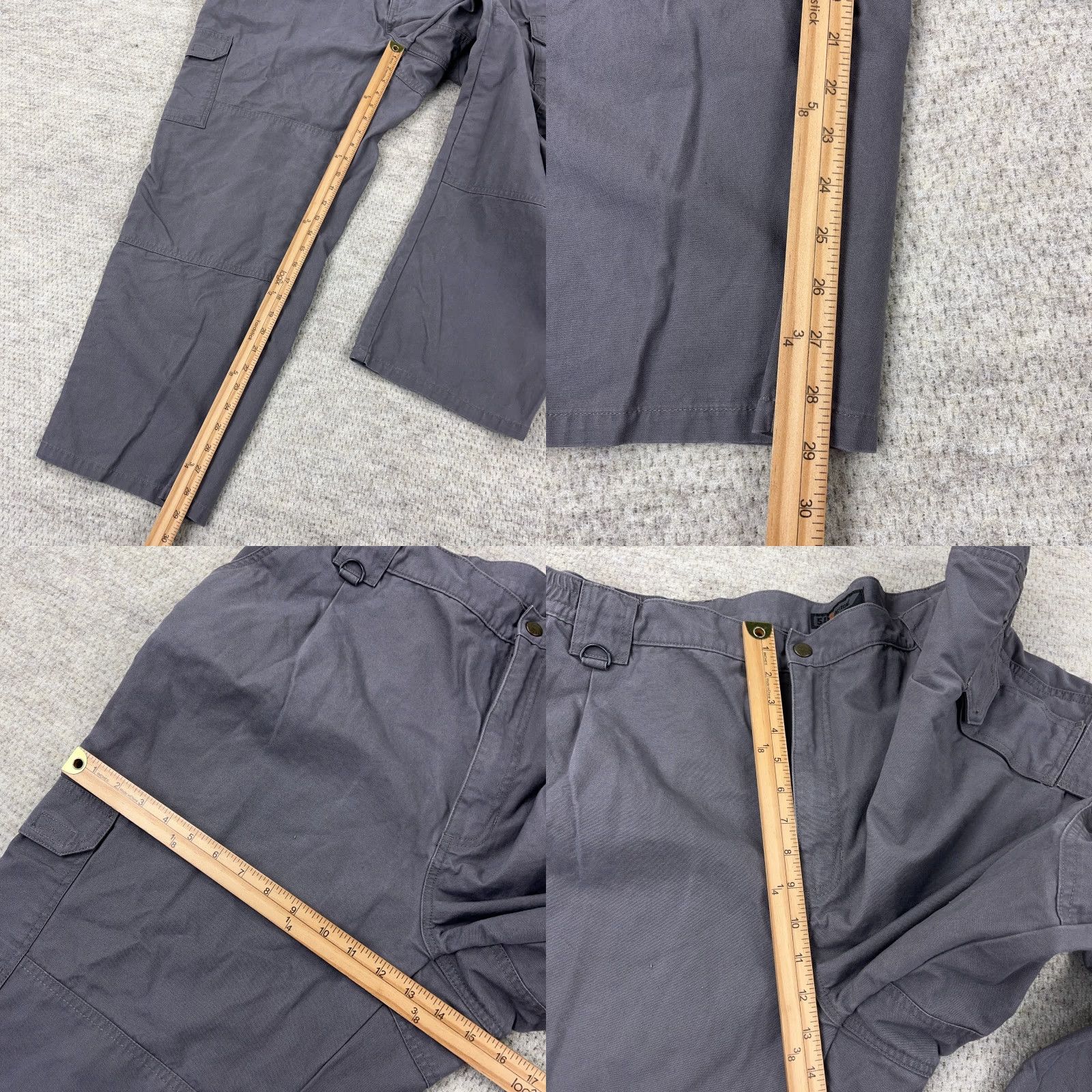 Vintage 5.11 Tactical Cargo Pants Men 44x30 Gray Canvas Taclite Pro Cargo Pocket 5-Pocket Regular Jeans Style Mens Size US 44 / EU 60 - 8 Thumbnail