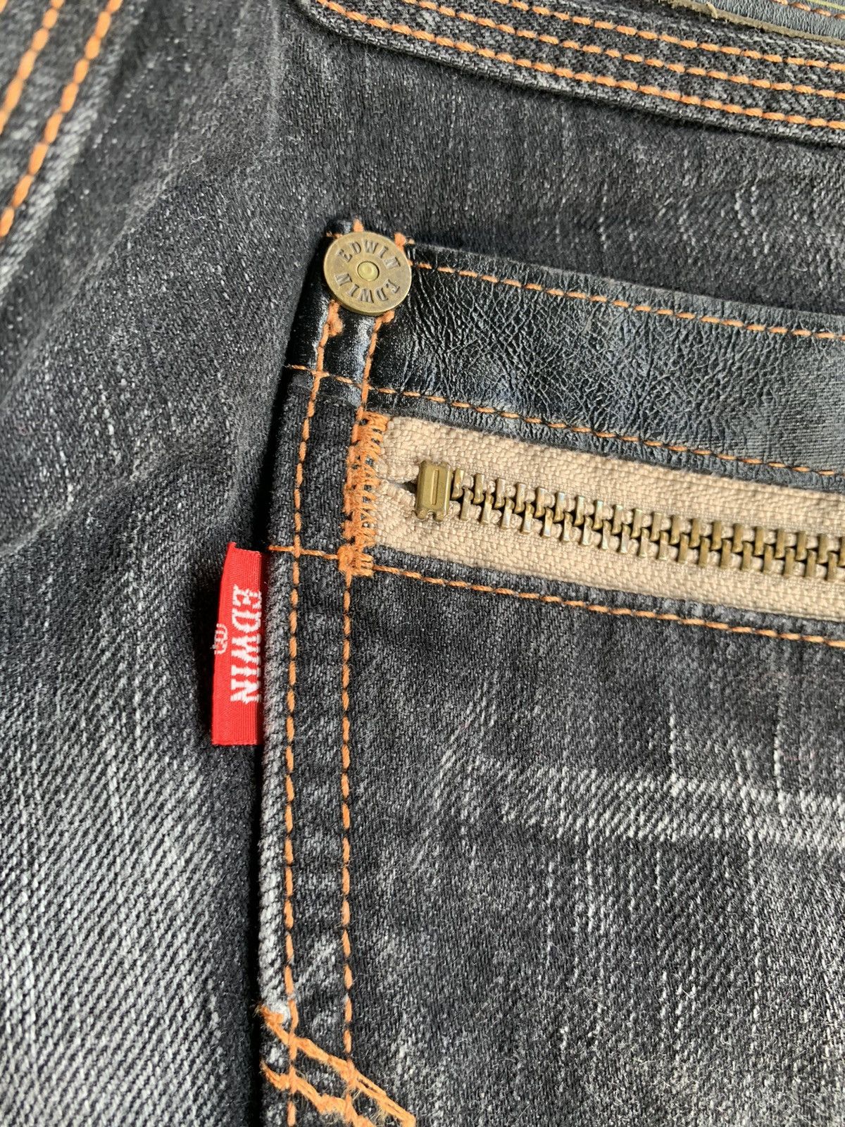Edwin × If Six Was Nine × Kapital EDWIN 503 NAVAJO STYLE FADED & RUSTY MUDMAX DISTRESSED DENIM Size US 31 - 16 Thumbnail