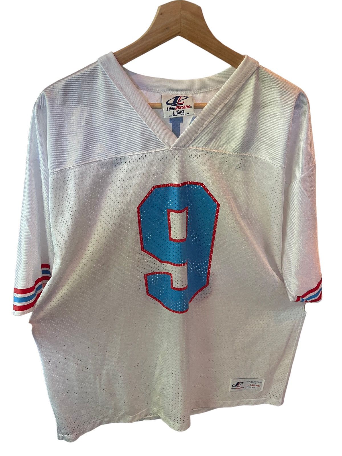 image of Logo Athletic x Nfl Vintage 1995-96 Steve Mcnair Houston Oilers Jersey in White, Men's (Size Large)