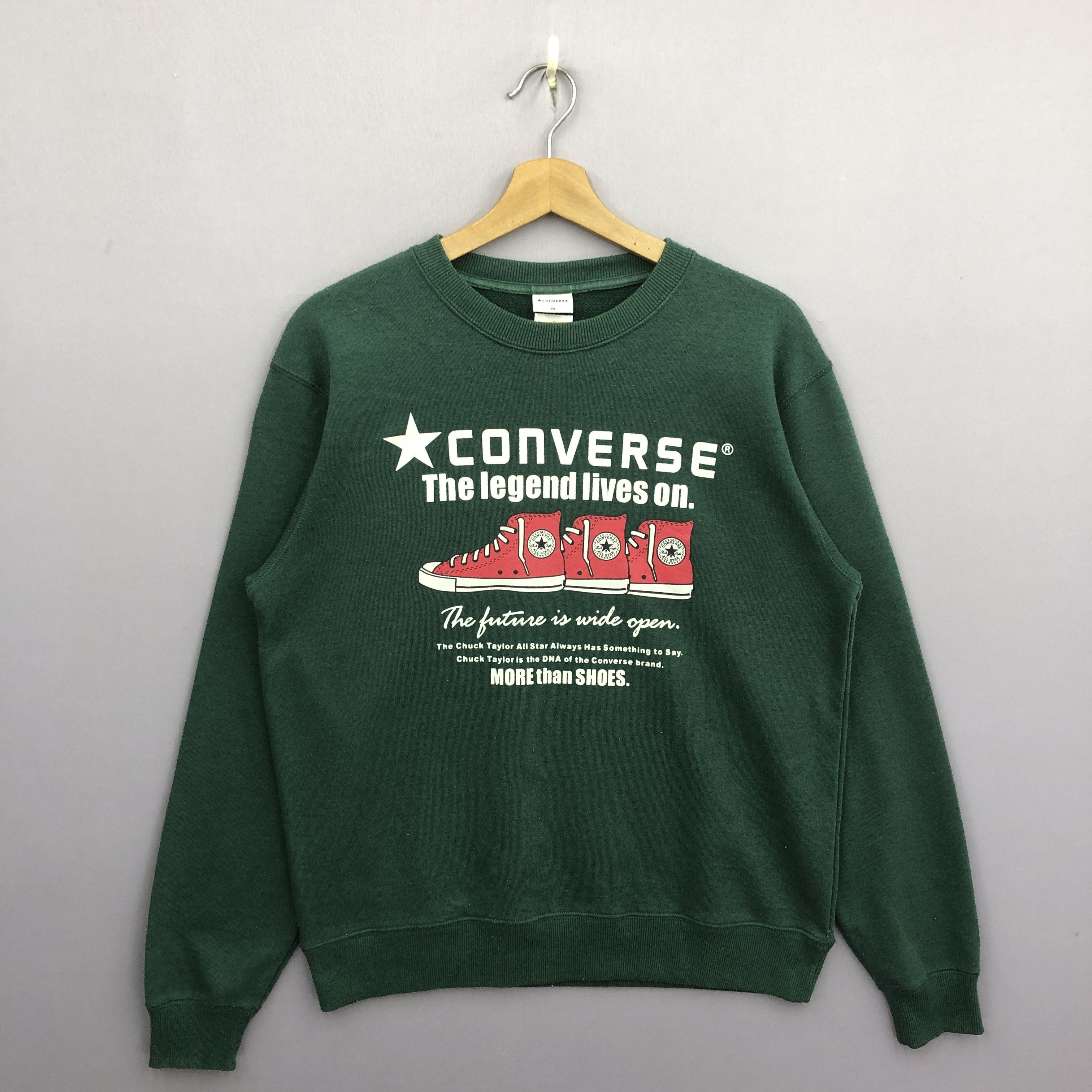 Converse × Vintage Vintage Converse Sweater Chuck Taylor Sweatshirt Jumper Size US M / EU 48-50 / 2 - 1 Thumbnail