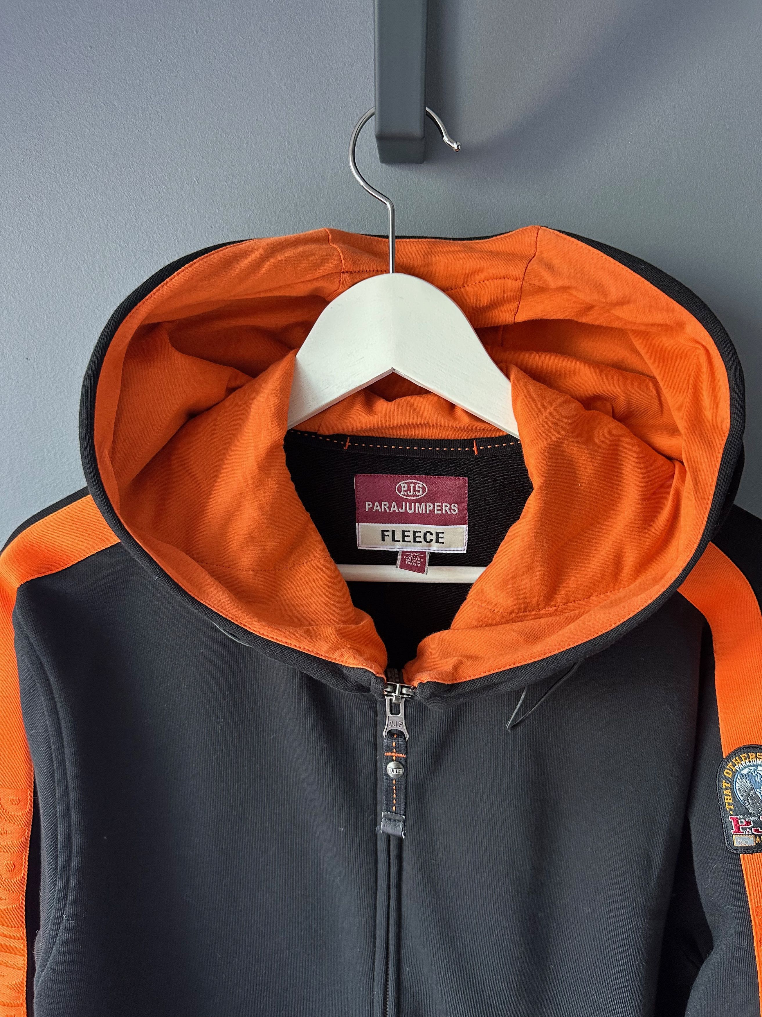 Parajumpers Parajumpers Fleece Full Zip Black Orange Hooded Sweatshirt Size US XL / EU 56 / 4 - 5 Thumbnail