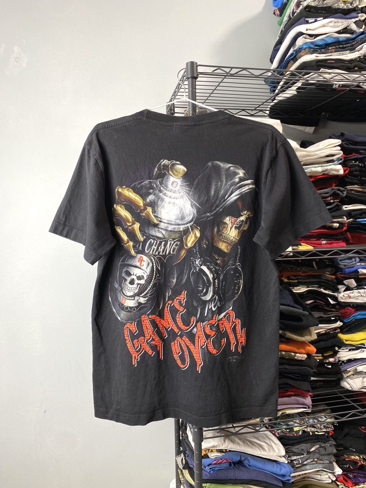 Band Tees 00’s Vintage Game Over Skull Graffiti T Shirt Size US M / EU 48-50 / 2 - 7 Thumbnail