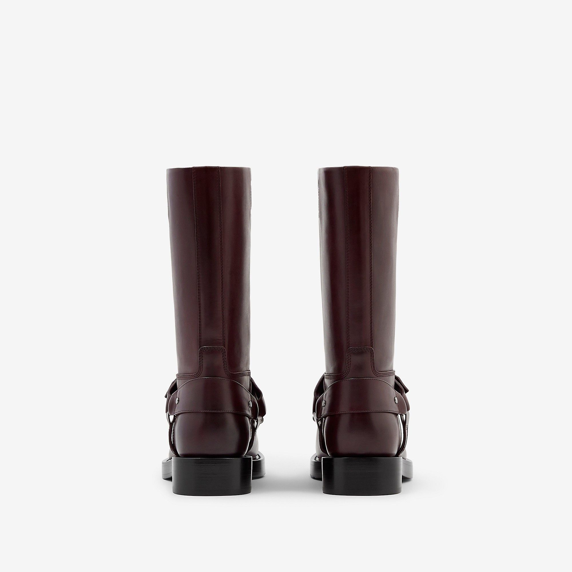 Burberry o1w1db10125 Leather Saddle Low Boots in Burgundy Size US 6.5 / EU 39-40 - 4 Thumbnail
