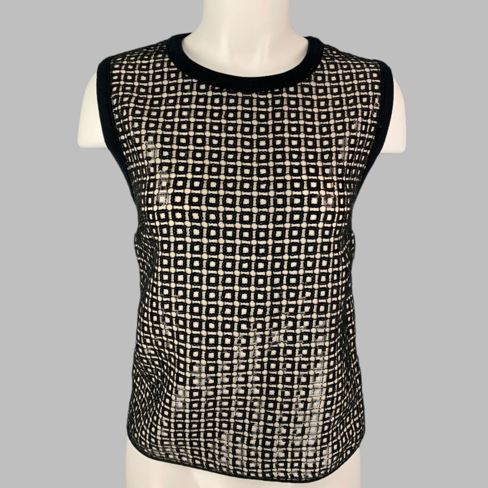 Giambattista Valli GIAMBATTISTA VALLI Black Sequined Sleeveless Dress Top Size S / US 4 / IT 40 - 1 Thumbnail