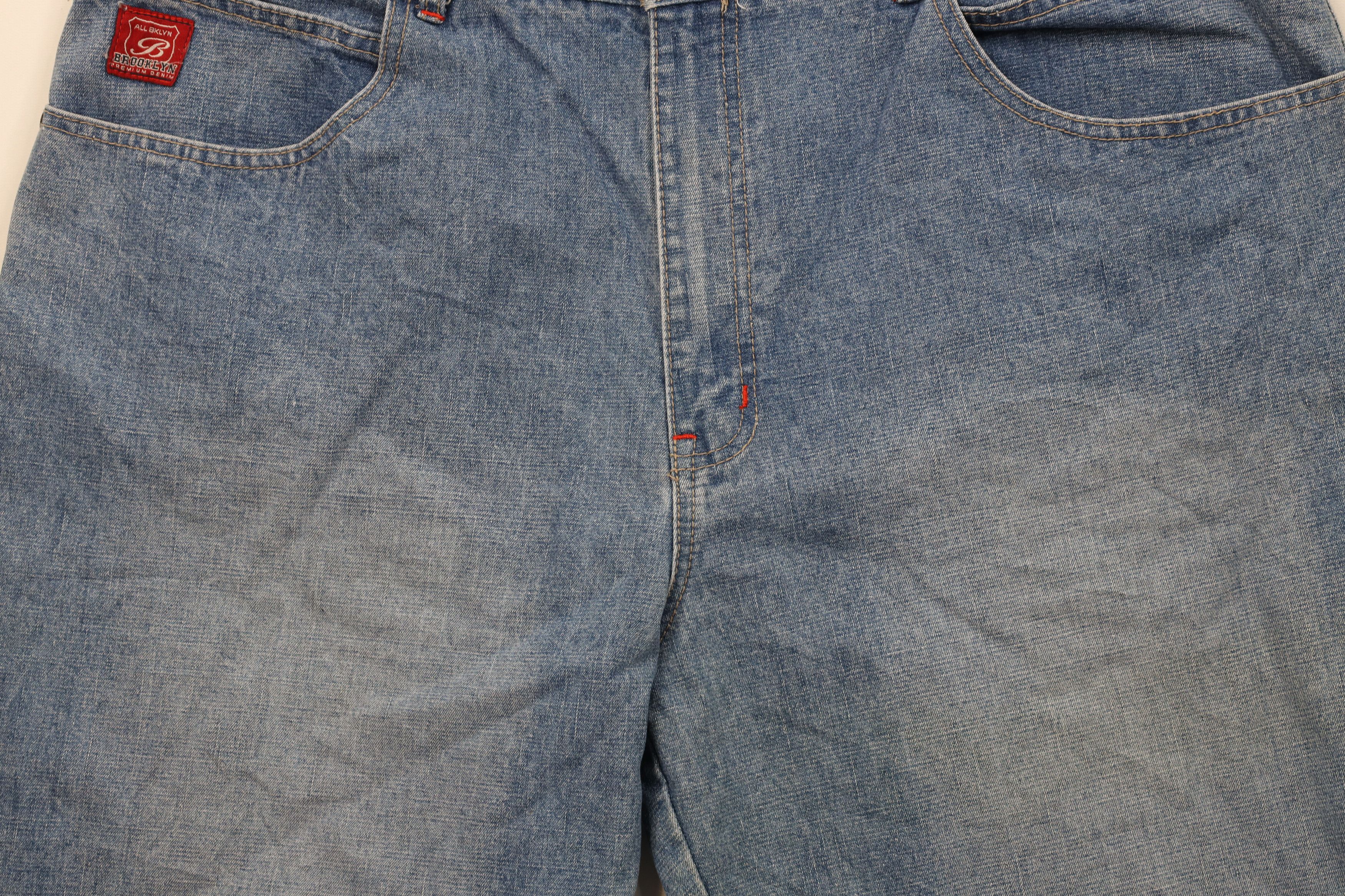 Vintage 90s Y2K Streetwear Fit Denim Jean Shorts Blue Cotton