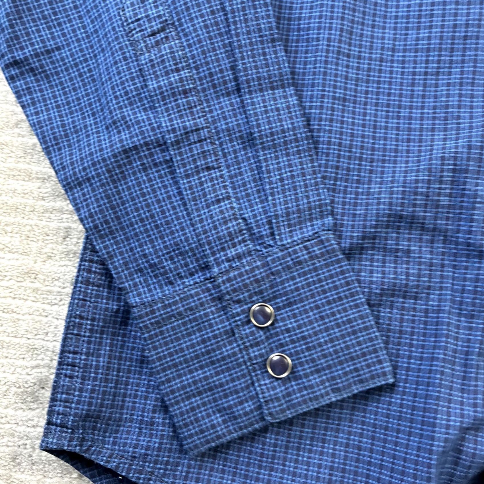 Levi's Levi's Shirt Mens Small Blue Pearl Snap Western Plaid Size US S / EU 44-46 / 1 - 5 Thumbnail
